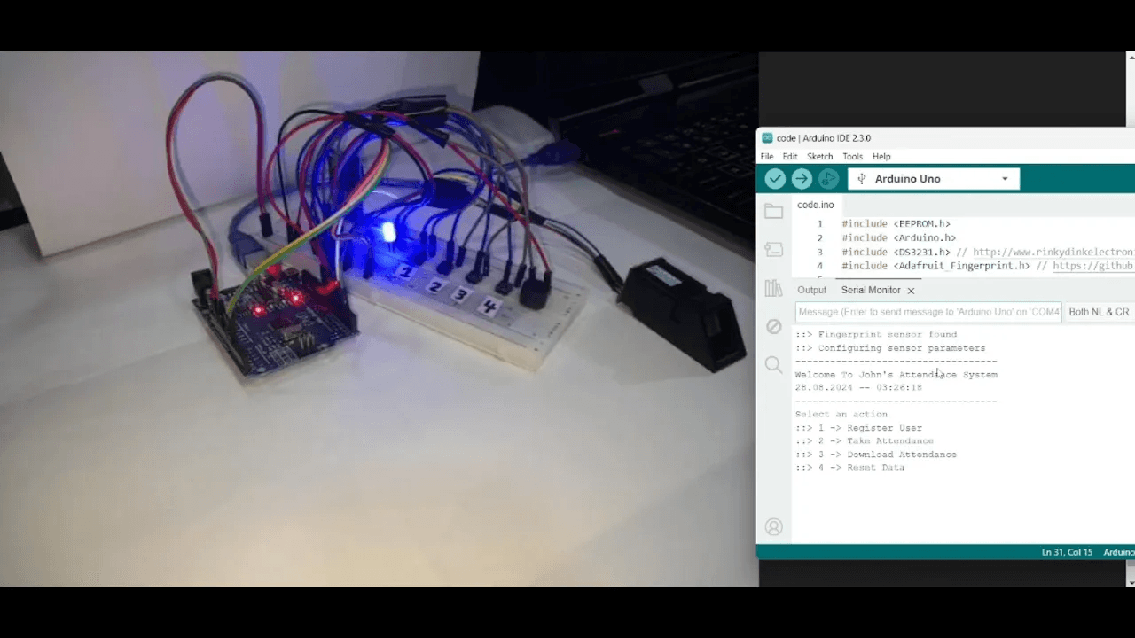 Arduino Attendance System